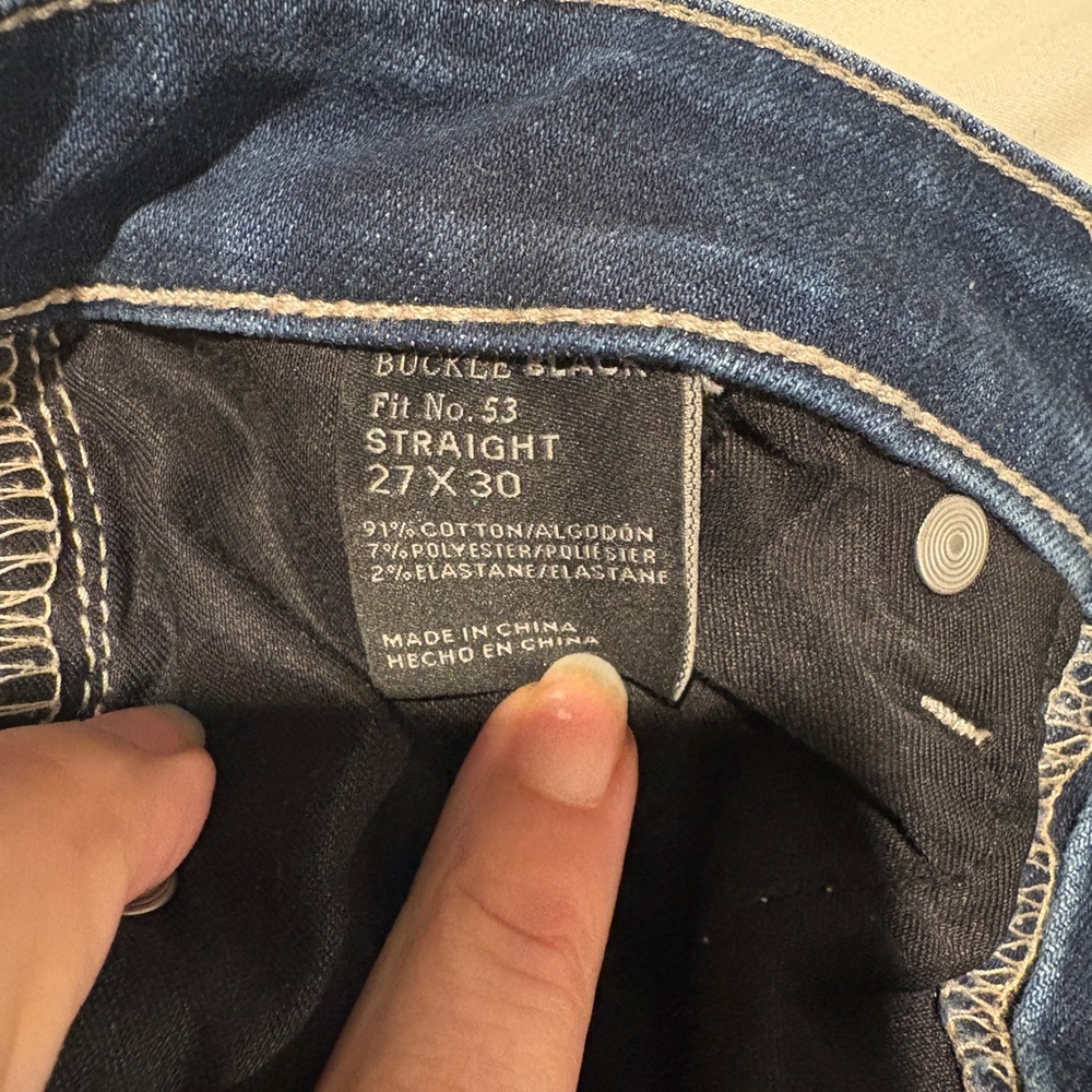 Buckle Blue Denim Jeans - Picture 2 of 2